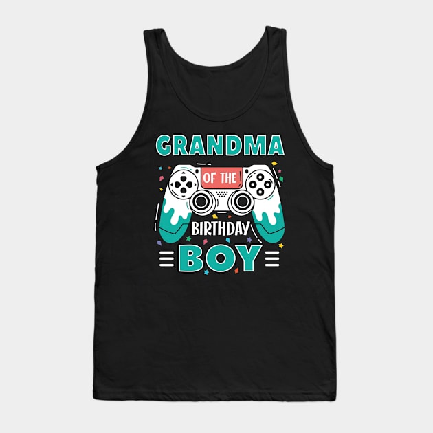 grandma Of The Birthday Boy Video Game B-day Gift For Boys Kids Tank Top by Patch Things All